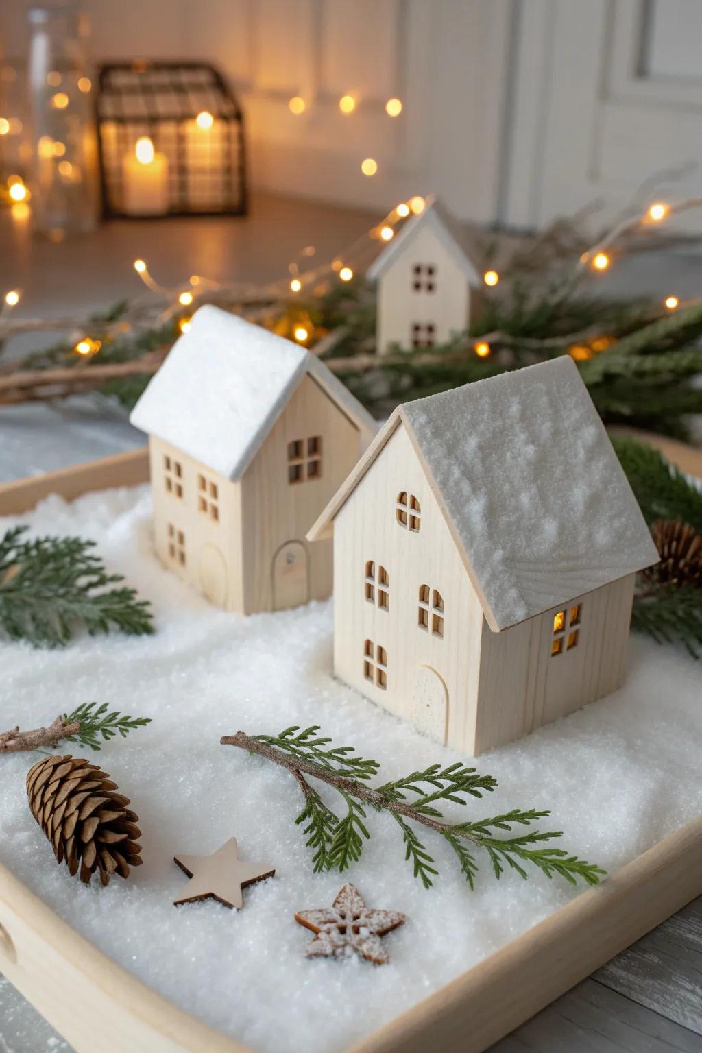 Transform your area into a tranquil winter haven with a hint of Scandinavian simplicity and bohemian grace.