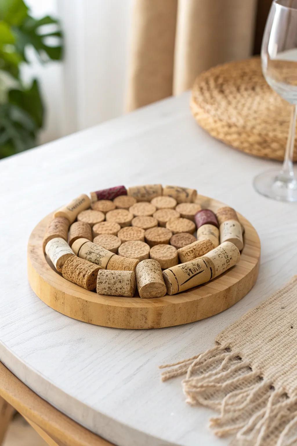 Enhance your table arrangement with these delightful stopper coasters, an ideal mix of natural beauty and simplicity.