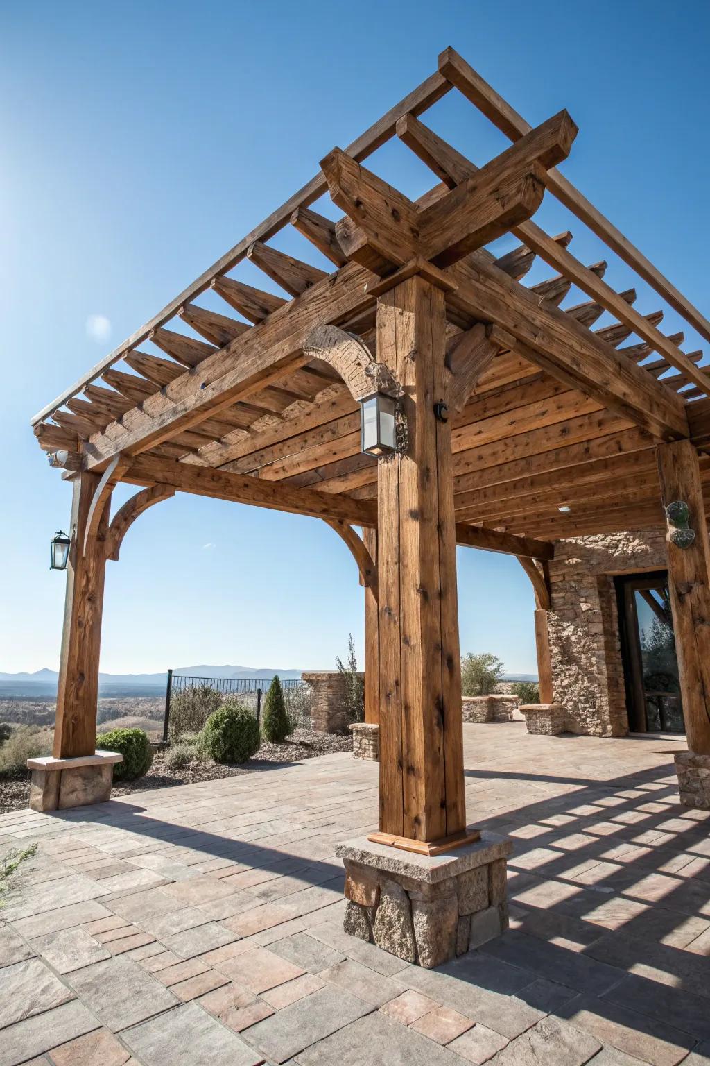 Forge Your Private Haven: Welcome Rustic Charm through a Handmade Arbor.