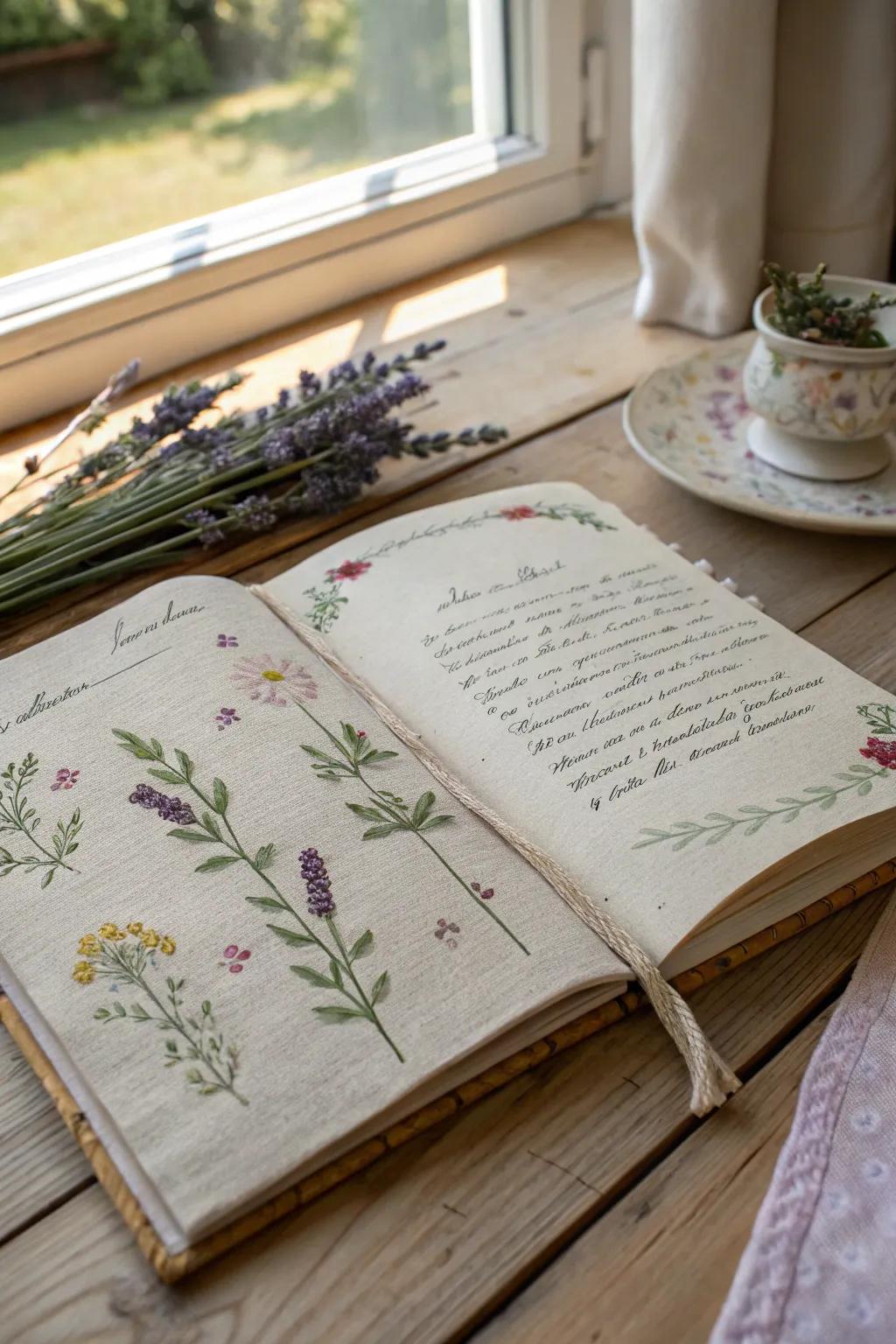 Create cherished memories with a custom recipe book, blending simplicity and heartfelt stories for the newlyweds.