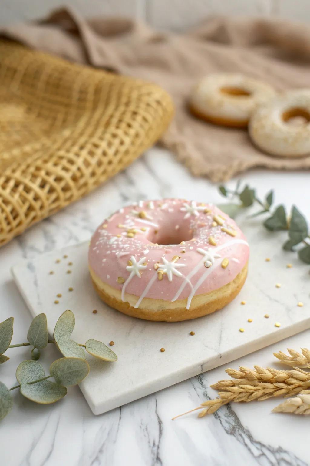 Made with affection: A simple molded doughnut figure, where simplicity embodies natural beauty.