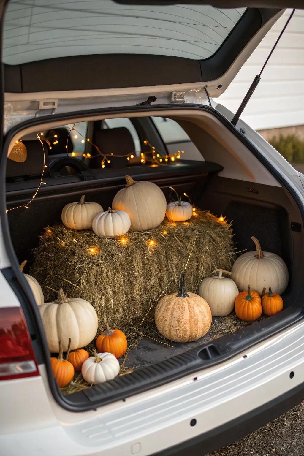 Cherish the spirit of autumn with a minimalist pumpkin scene, mingling Scandinavian poise with bohemian allure.