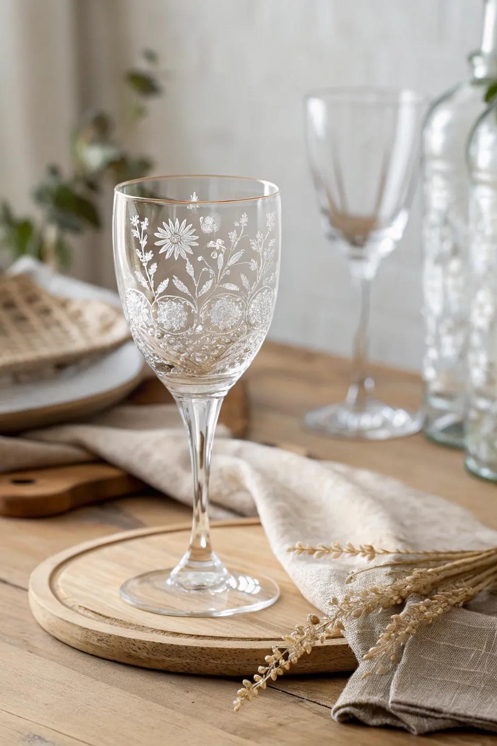 Transform standard drinkware into an artistic marvel through individualized carvings.