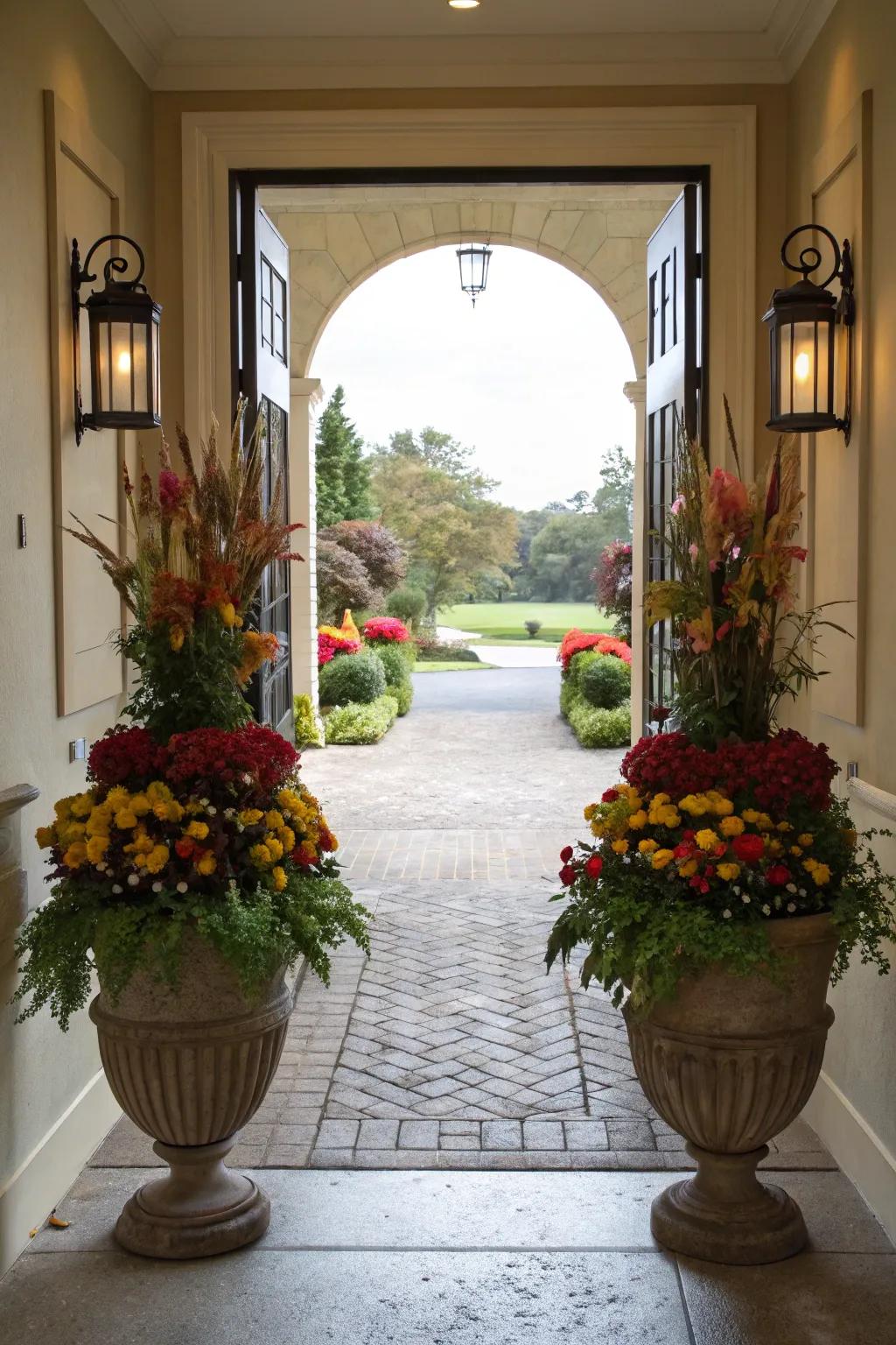 Perfectly aligned vessels elegantly frame your portal.