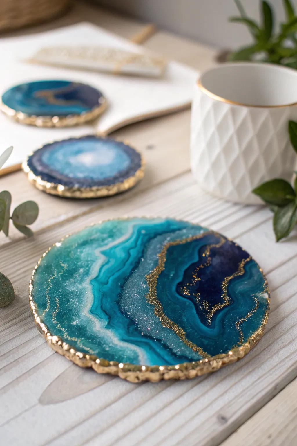 Uplift your atmosphere with the innate charm of geode-inspired artistry.