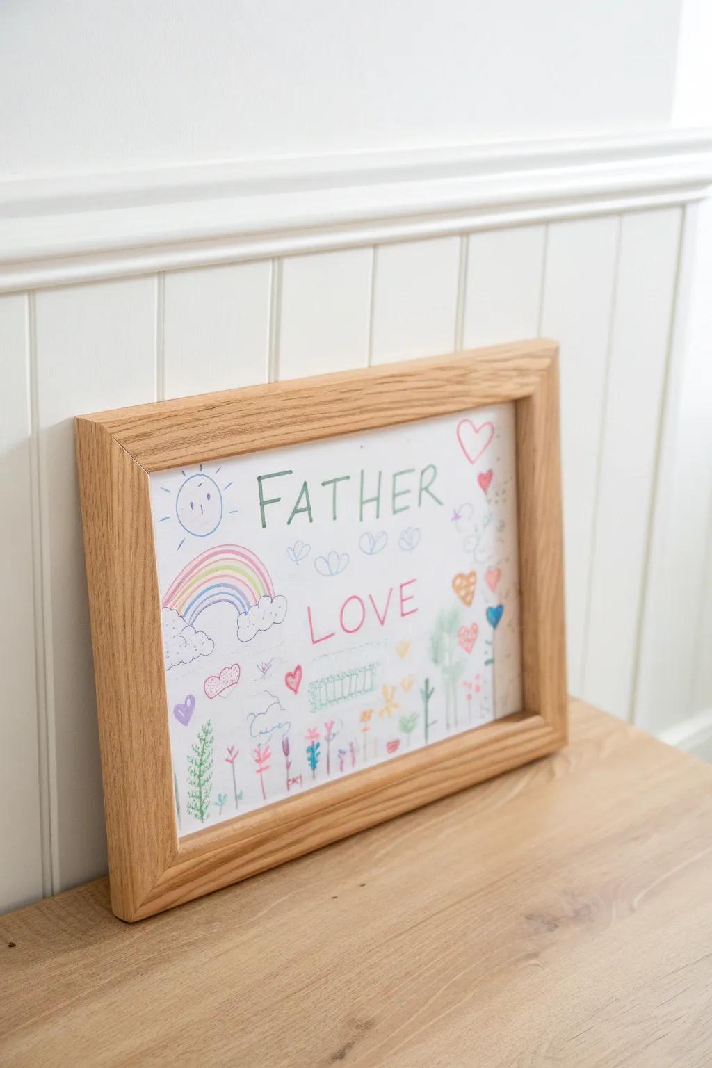 A heartfelt gesture for Dad's special day: a personalized message board brimming with affection and inventiveness.