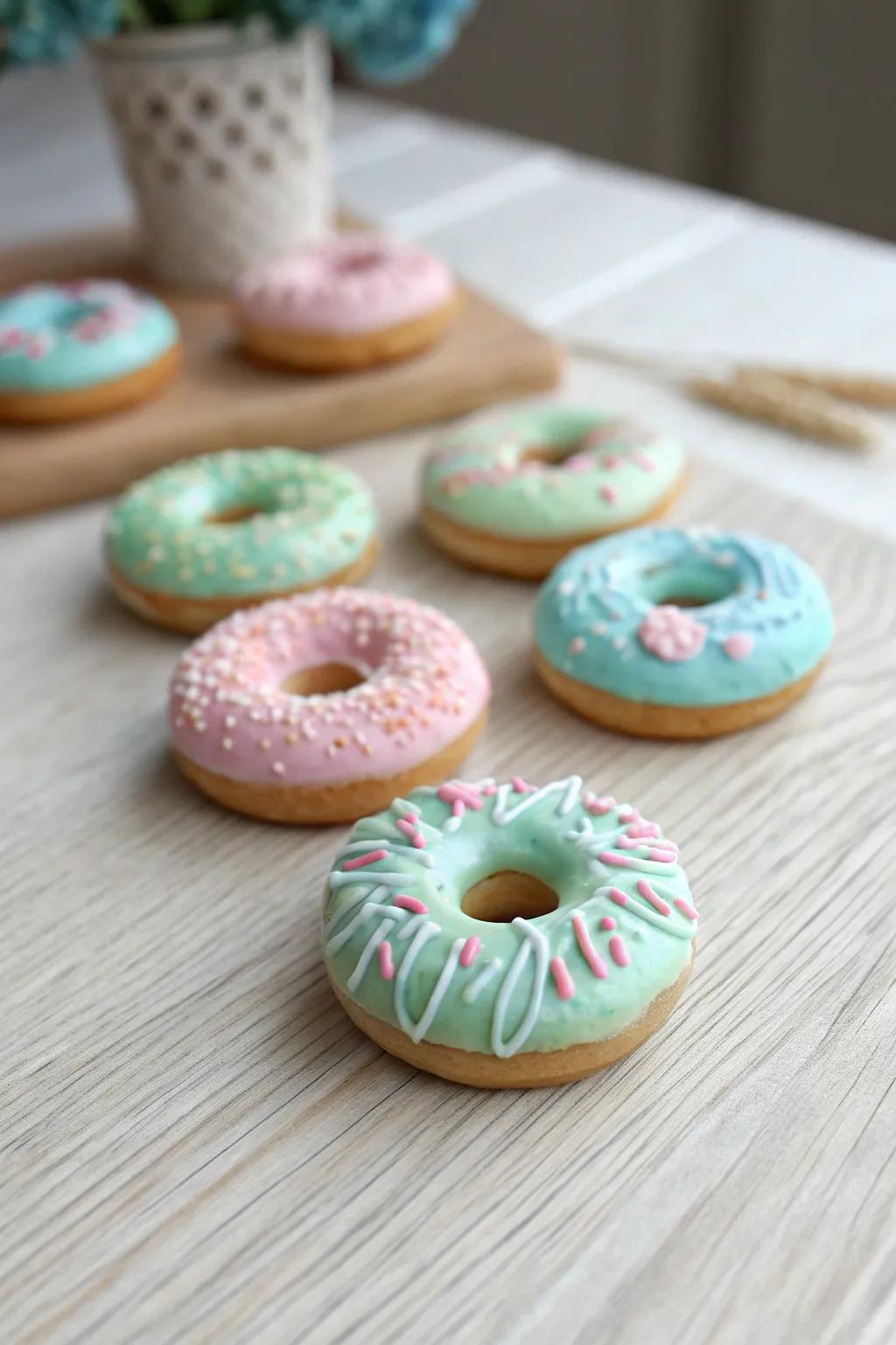 Cherish the craftsmanship of brilliantly colored clay donuts—sweetness without the added calories!