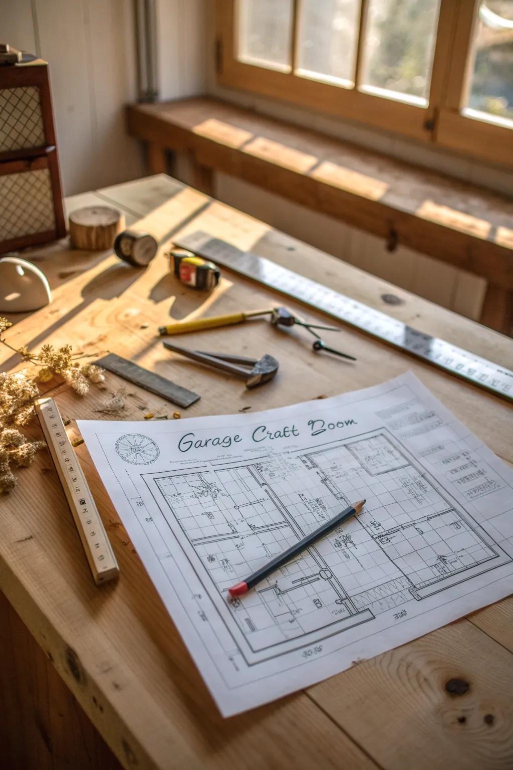 Transform your garage with a carefully crafted layout—where artistry converges with precision.
