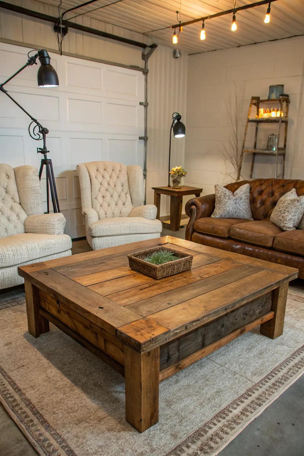 Transform your garage into a stylish sanctuary with handcrafted charm.