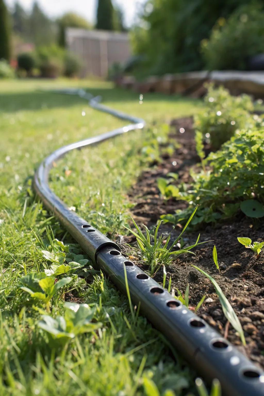 Effortless refinement: Enhance your garden with a bespoke slow-release hydration setup.