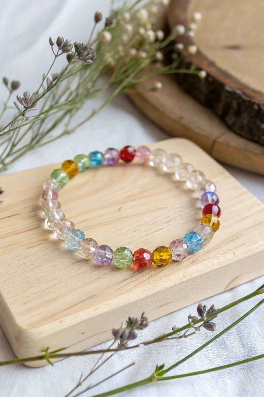 Enhance your individual style with 'Spectrum Crystal Ecstasy' – a culmination of vibrant colour and exquisite craftsmanship!