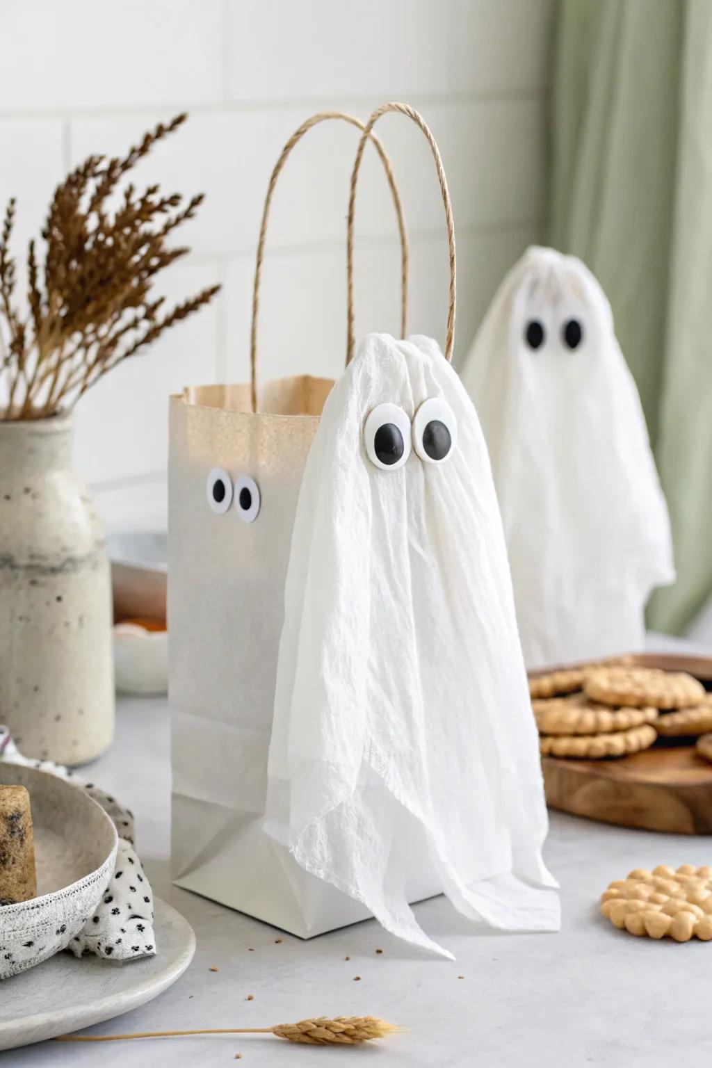 Elevate your Halloween with these enchanting ghost sacks, melding straightforwardness with a hauntingly exquisite nuance!
