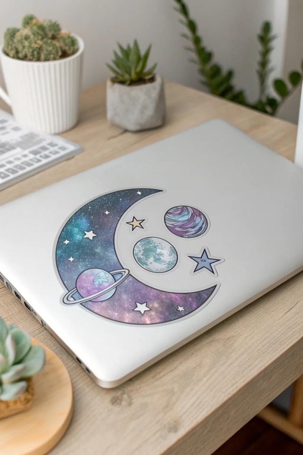 Elevate your environment with a hint of cosmic wonder. 🌙✨ #IridescentElegance #MinimalistCreation