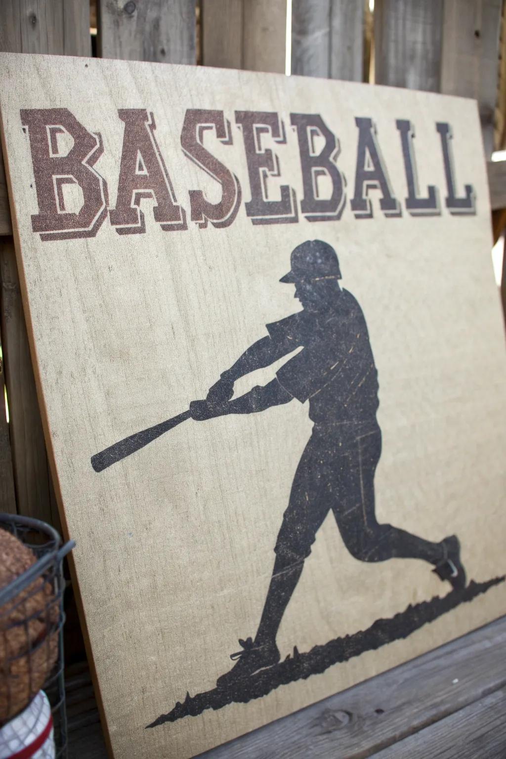 Swing into motivation with this hand-designed baseball quote poster.