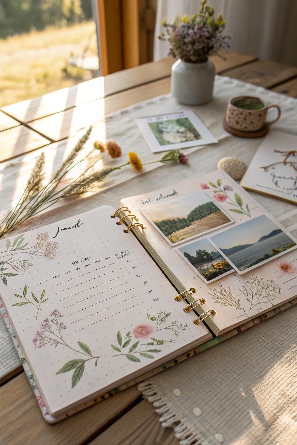 Immortalize your most treasured moments with an elegant touch in your custom-made planner.