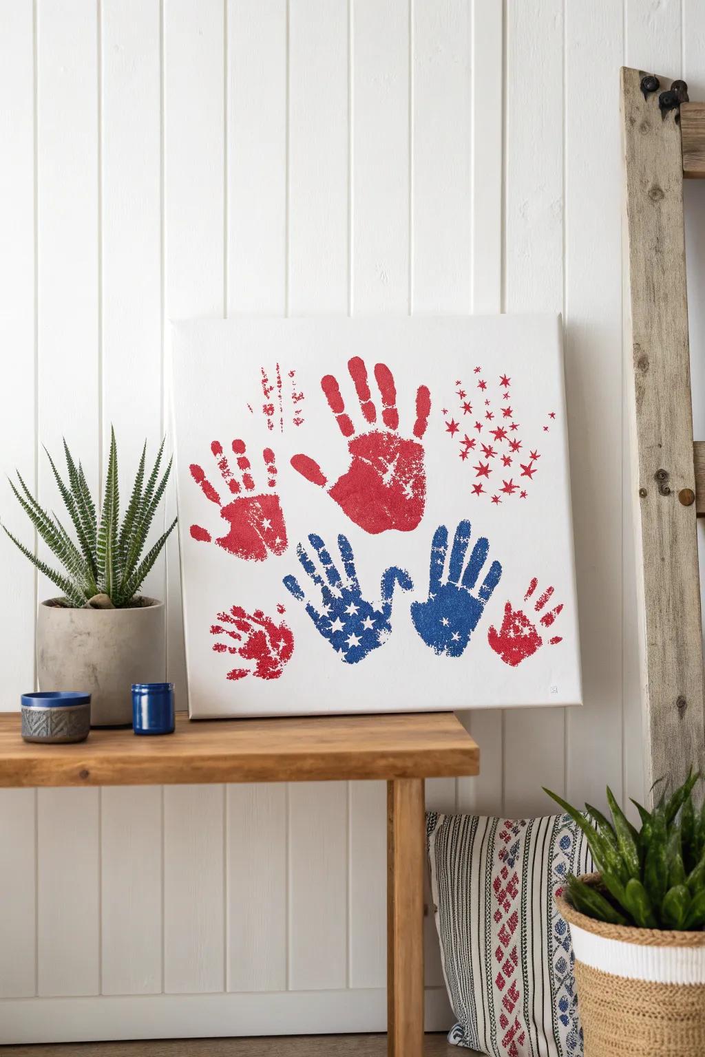 Mark Veterans Day through heartfelt, handcrafted art uniting family and creativity. 🇺🇸 #DIYGifts #HandprintArt