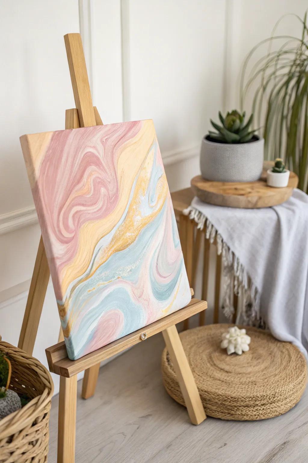 Dance of hues: Welcome the allure of freeform spirals of color with your favored shades.