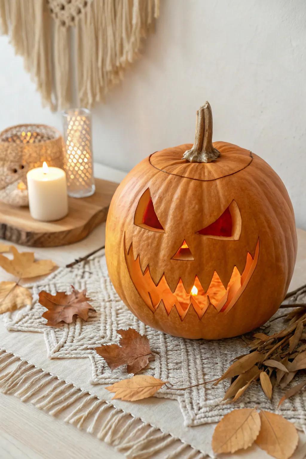 Spark your ingenuity with this flame-inspired Jack-o'-lantern!