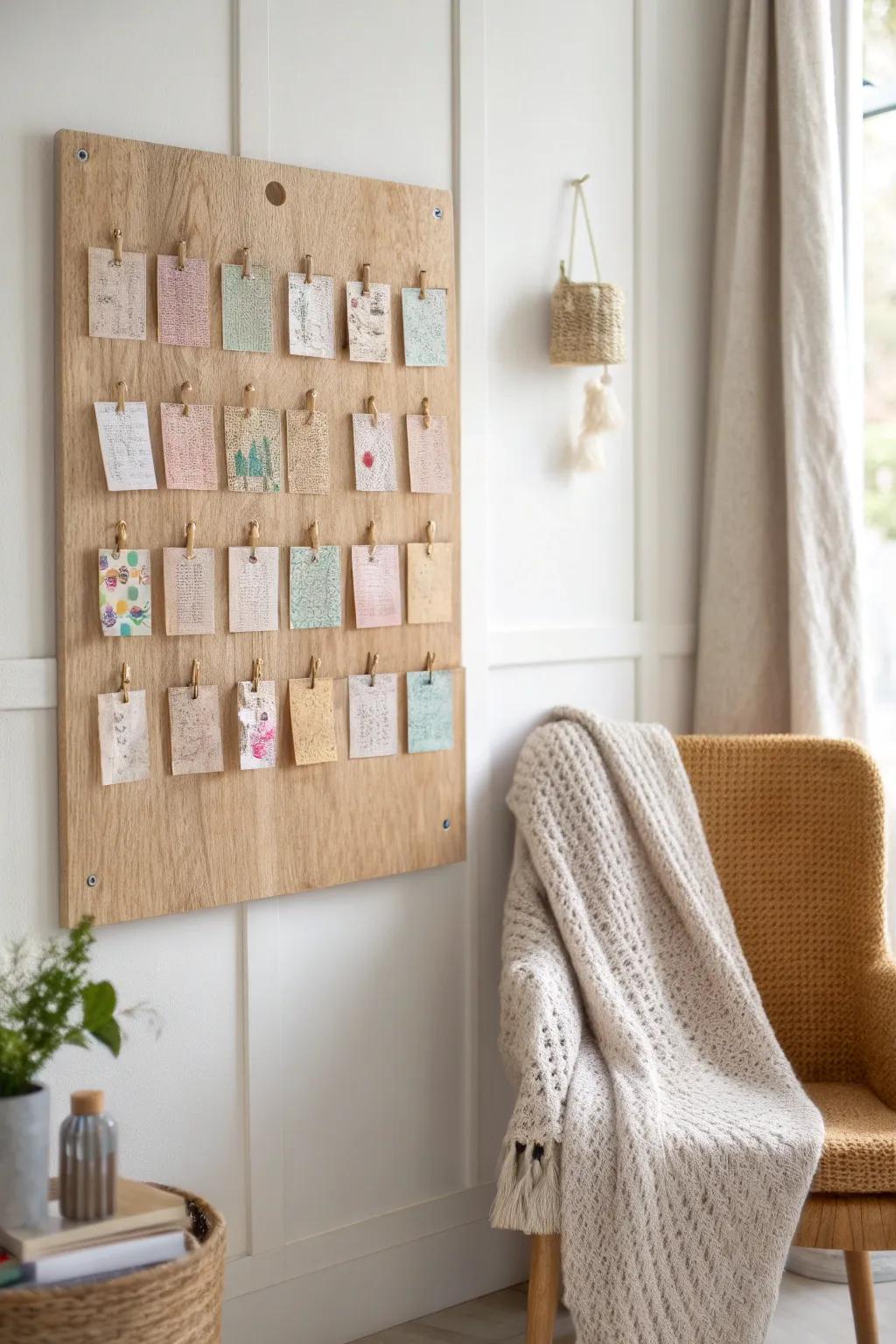 Begin your year with inspiration: A New Year's resolution board to display your dreams.