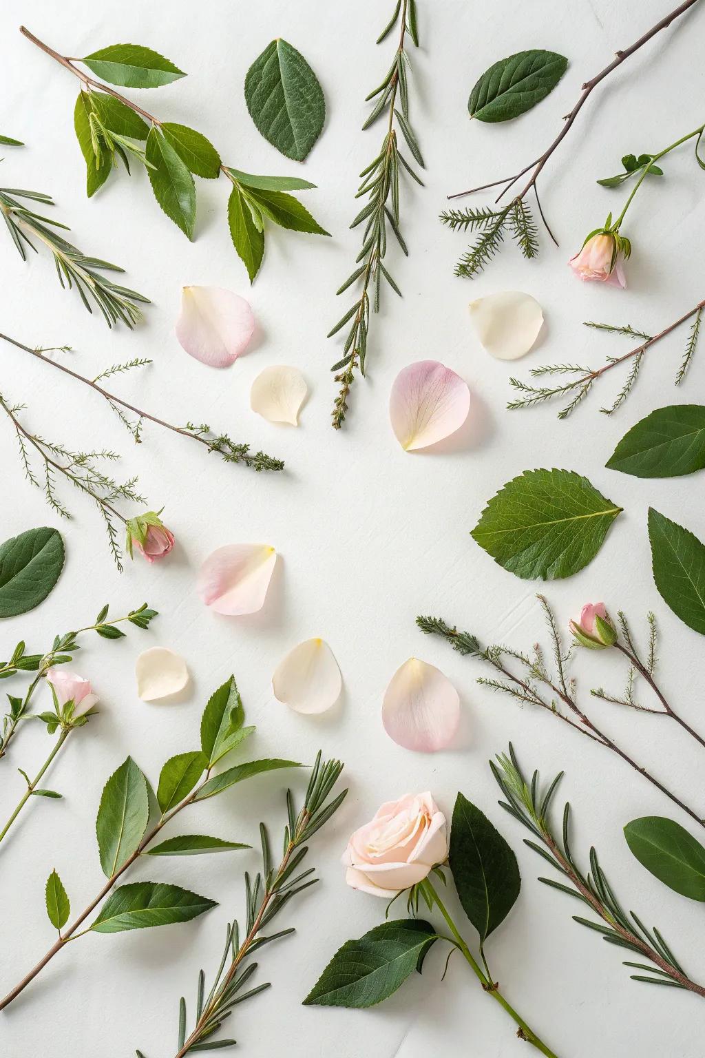 Embrace the allure of the natural world via this enchanting organic collage, impeccably adapted for springtide ingenuity!