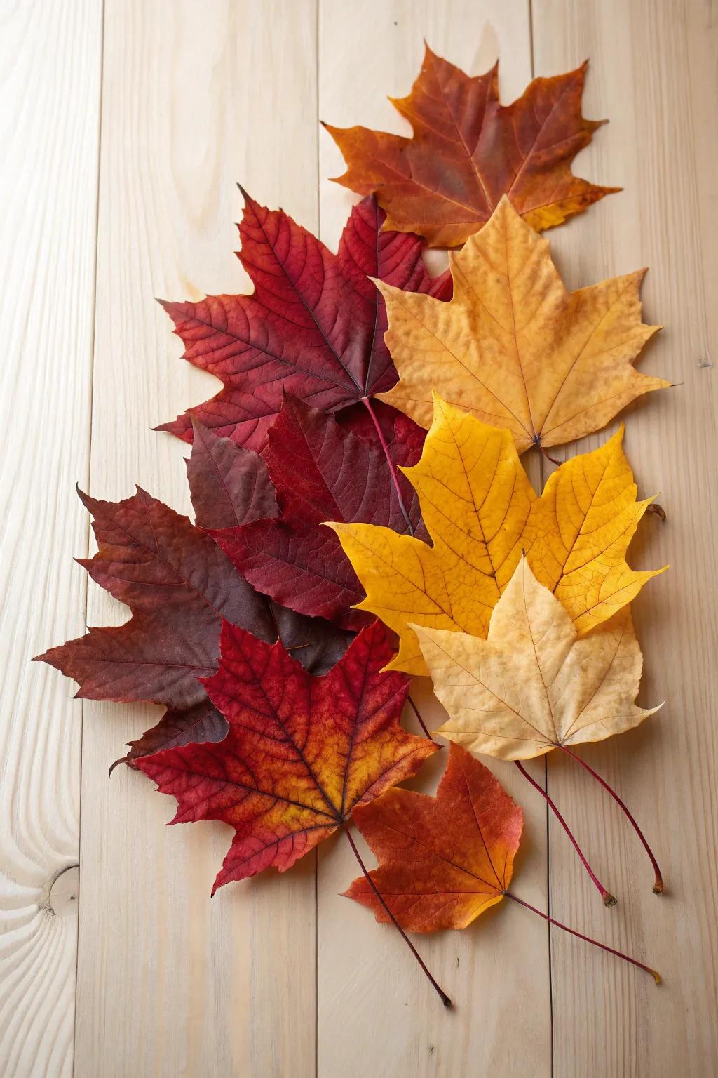 Embrace the warmth of autumn with a simple foliage display that reveres nature's artistry. #SeasonalSplendor