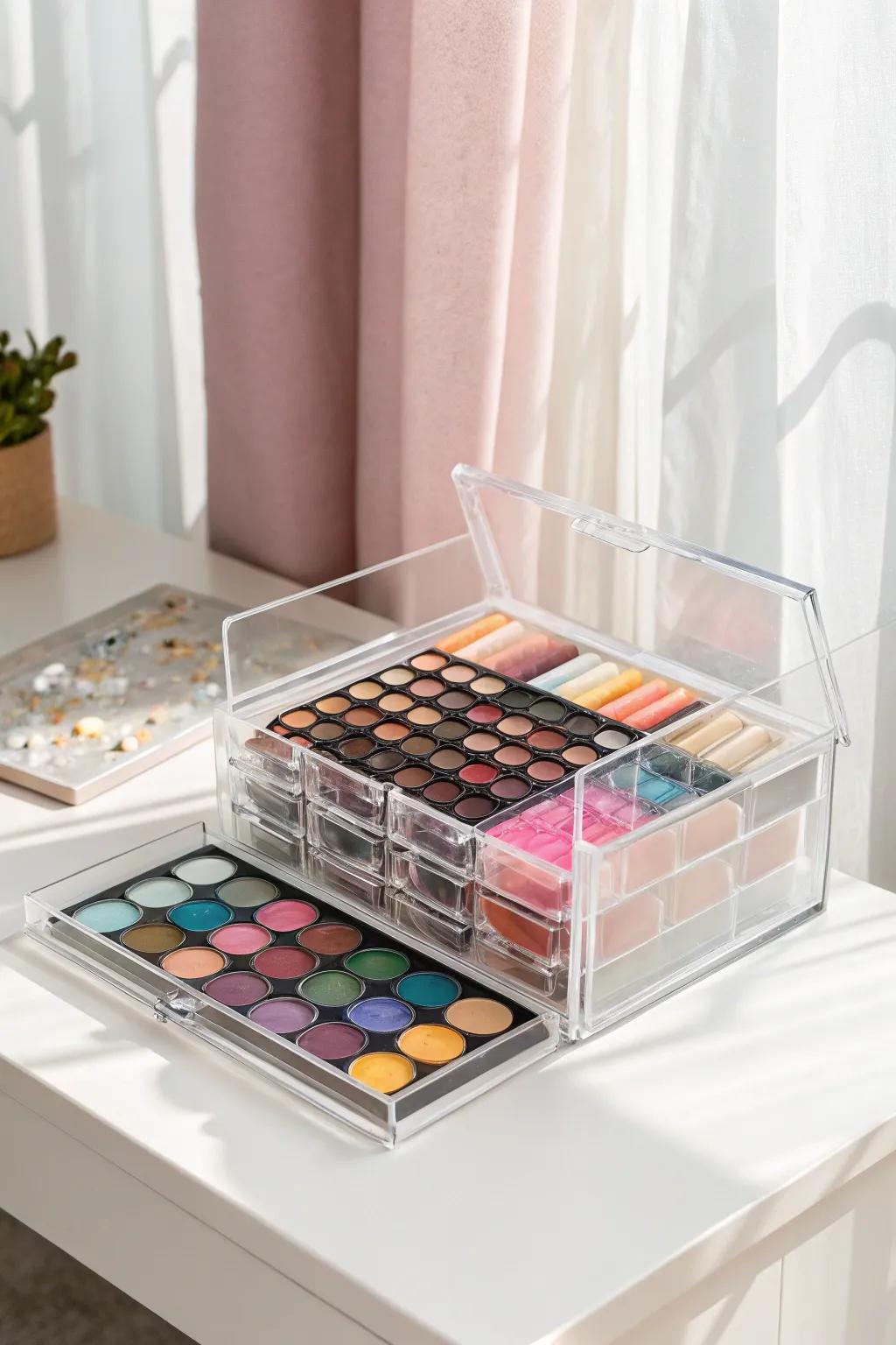 Understated refinement: Arrange your fundamental cosmetic articles with flair.