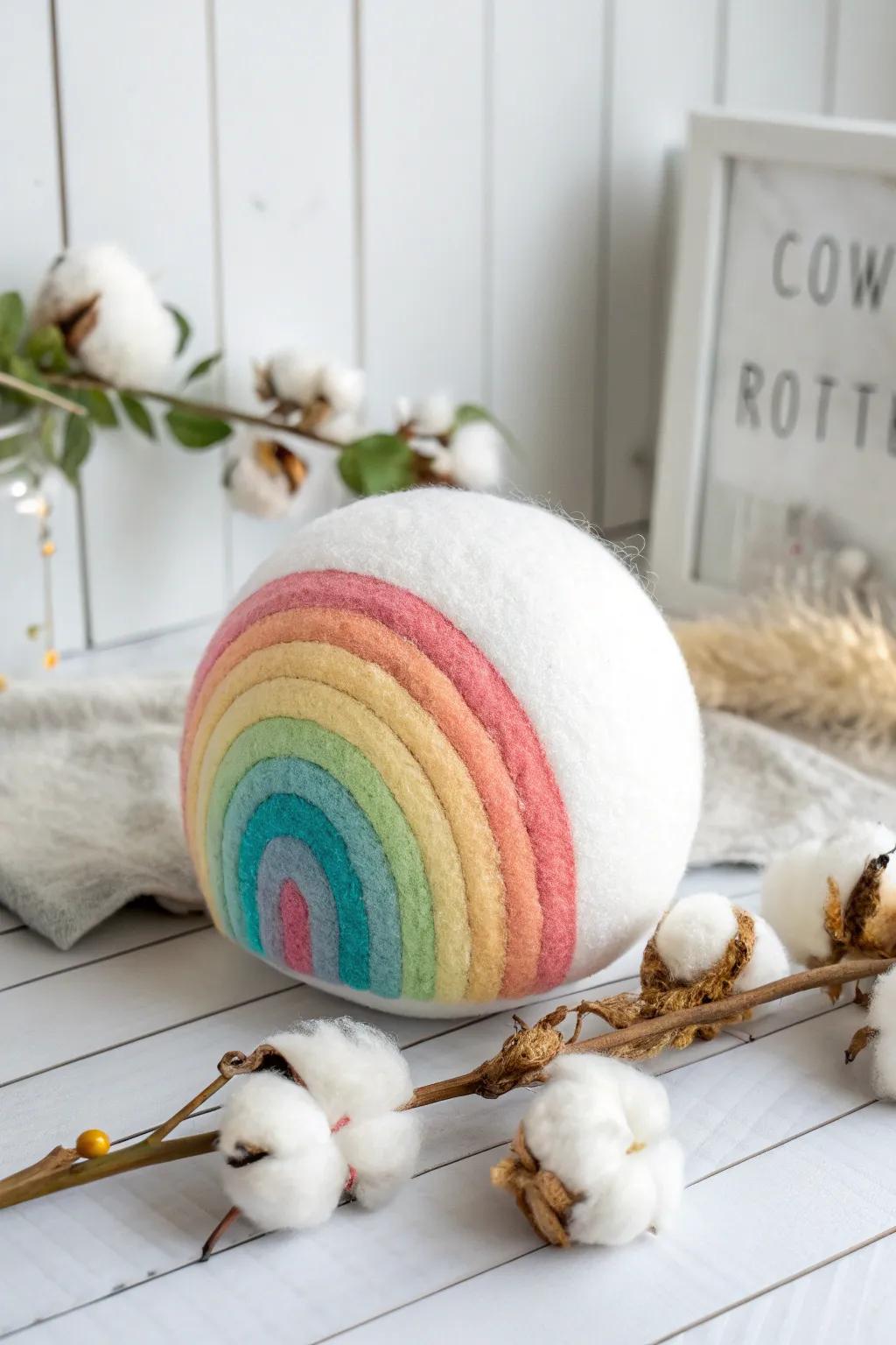 Embrace the euphoria of March via this handcrafted spectral spongy orb—an ideal amalgamation of directness and hue to brighten any environment.