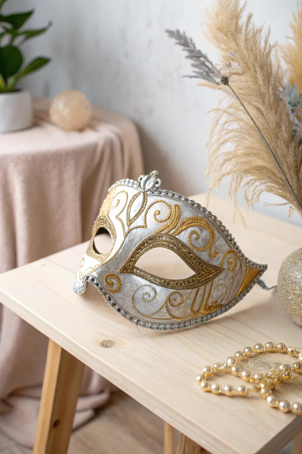 Transform simplicity into Venetian splendor with a sprinkle of metallic allure.