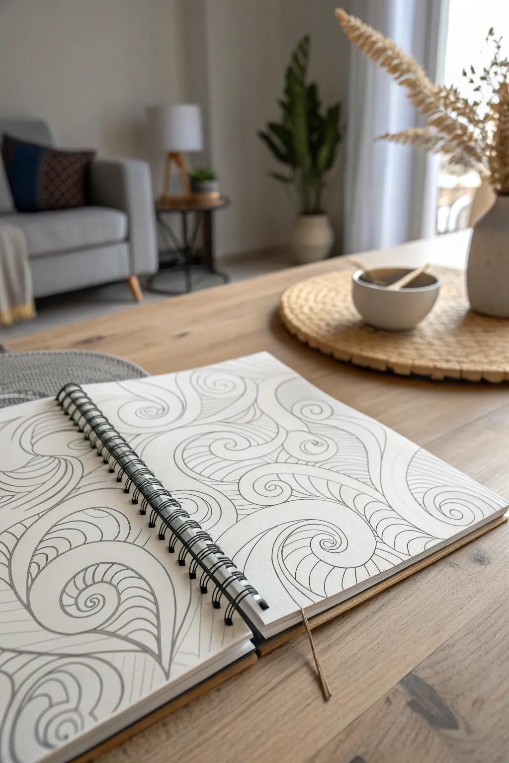 Unleash your inventive spark with the charm of abstract swirls, where simplicity marries elegance.