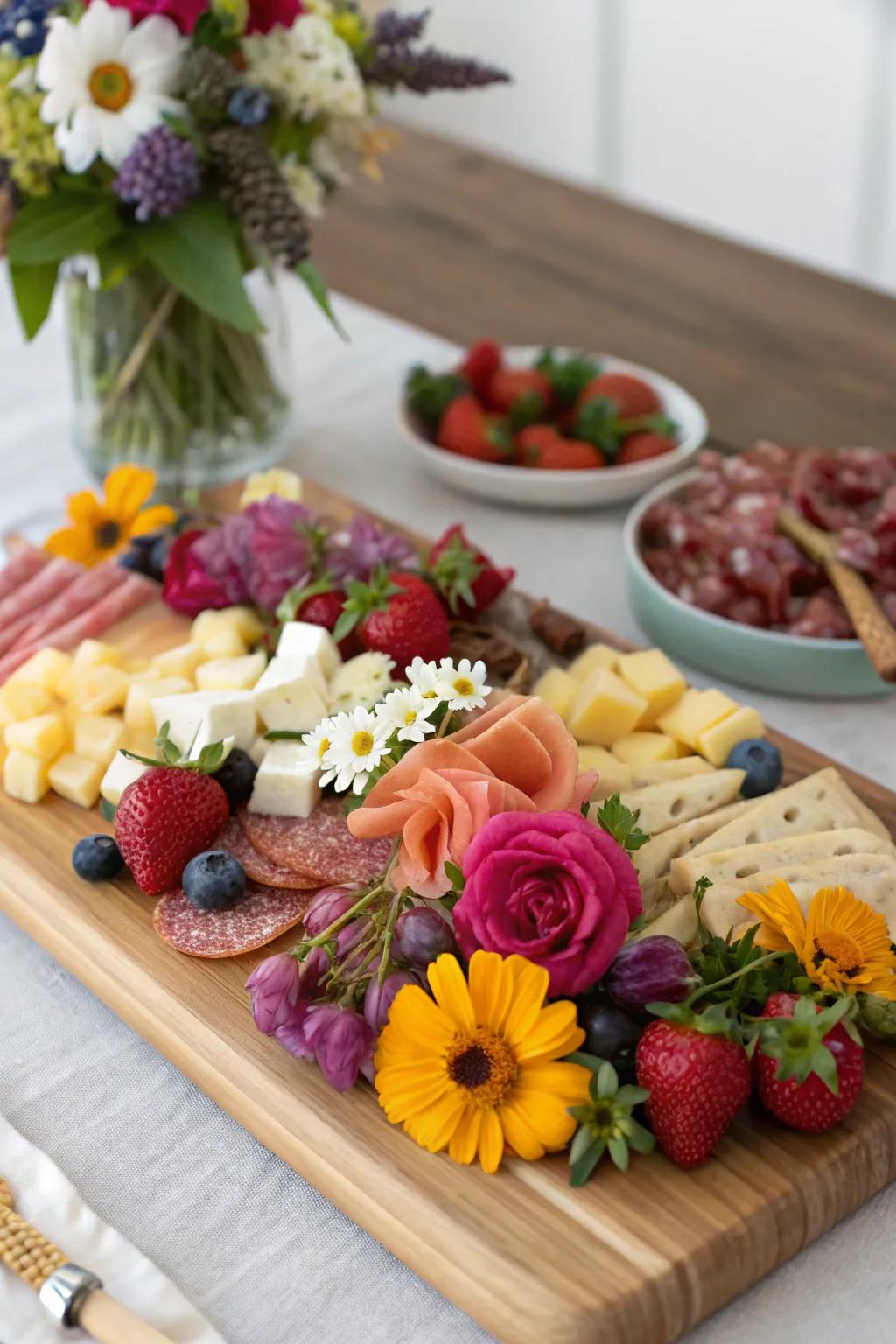 Vibrant flowers inject a surge of hue and refinement into your Mother's Day display.