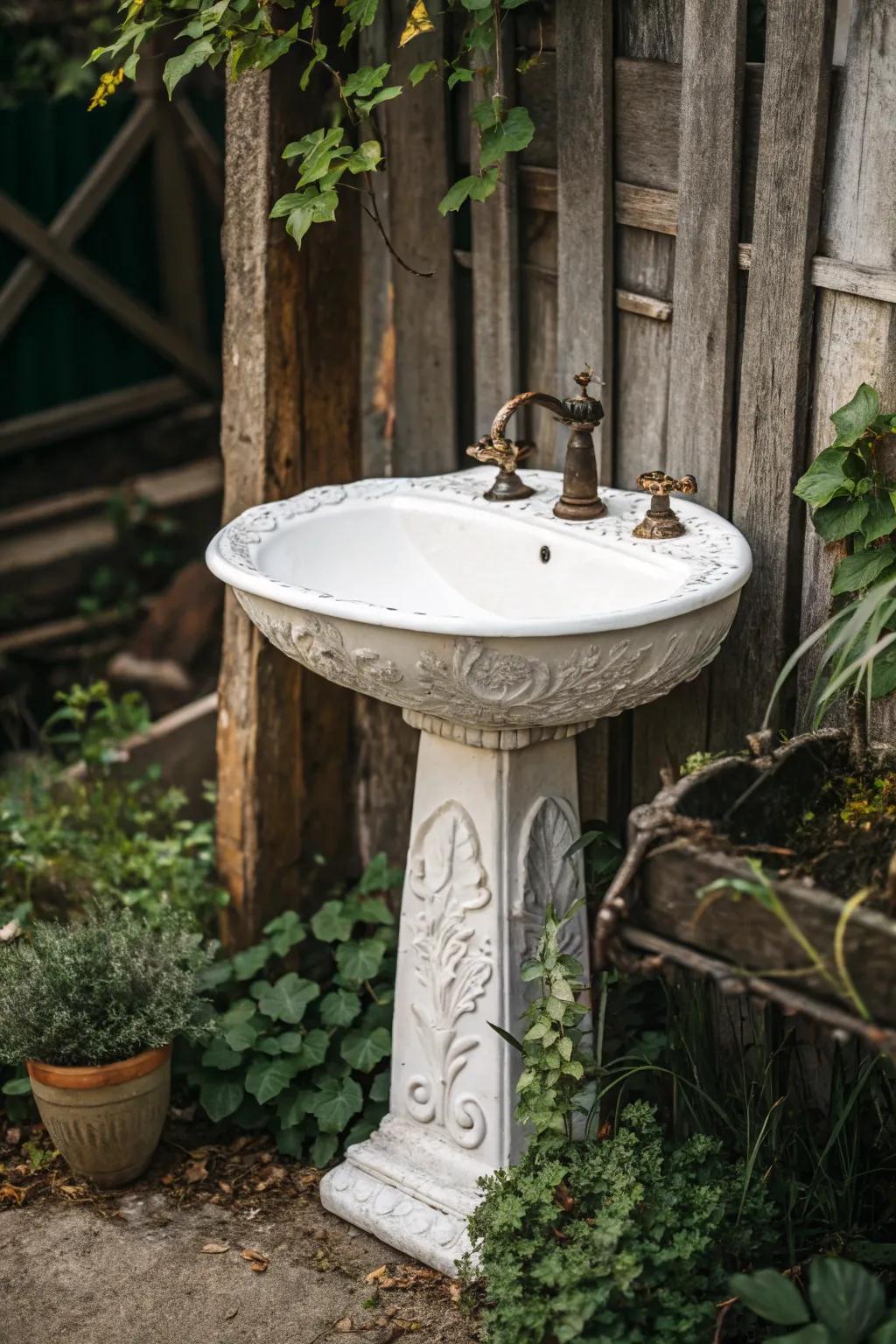 Revamp your garden with the ageless appeal of a classic ceramic basin.