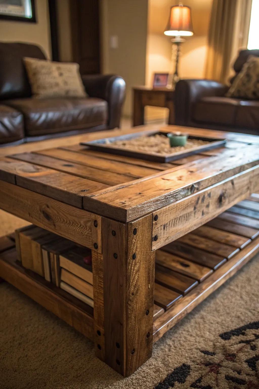 Bespoke Sophistication: A hand-fashioned coffee table that introduces warmth and distinctiveness to any environment.