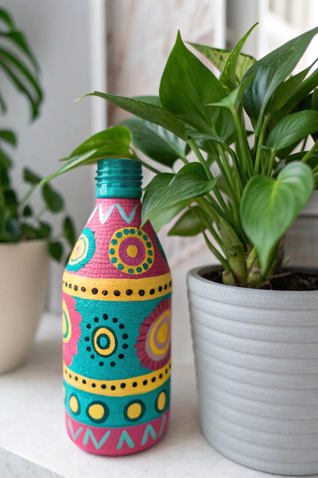 Elevate your windowsill with a burst of color and creativity! 🎨🌿 #DIYFloralVessels #ScandiBohoStyle
