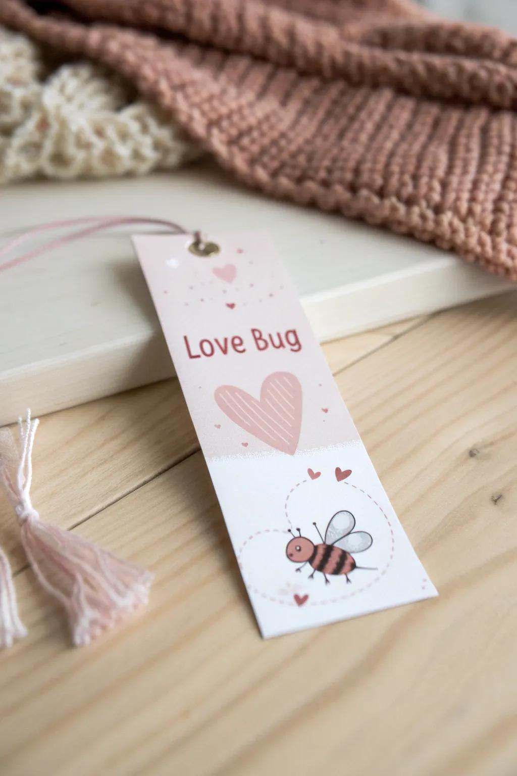 Nurture a joy of reading with our delightful insect bookmarks, perfect for young book enthusiasts! #ValentinesCraft #LoveToRead