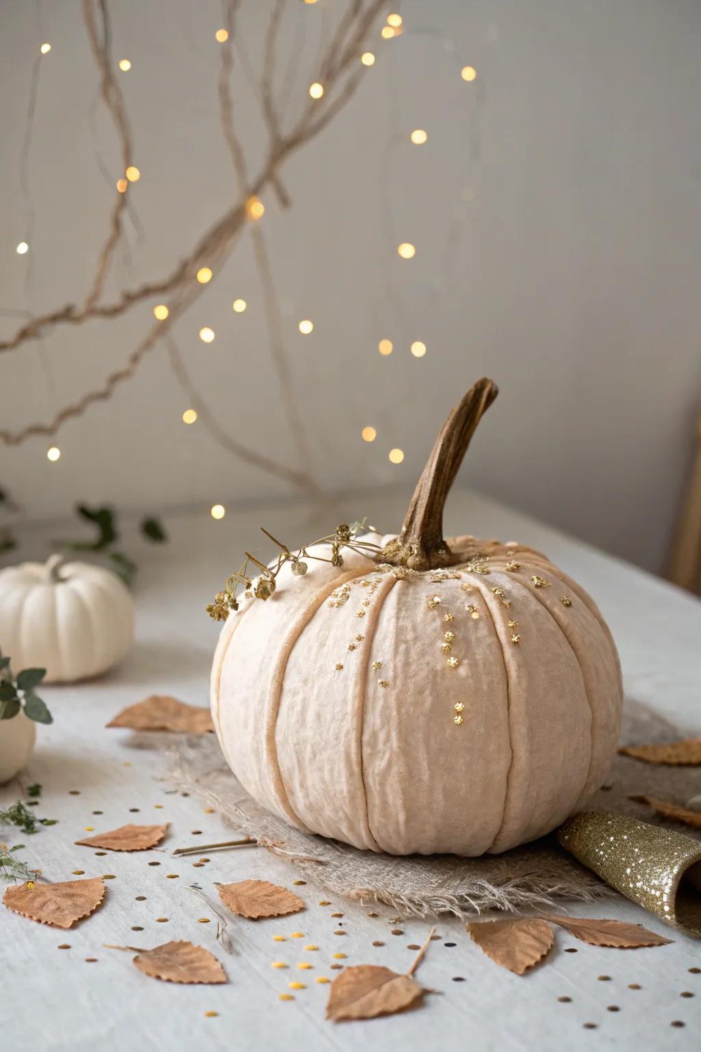 Enliven your ornamentation via a Gleaming Glitter Pumpkin surprise container – wherein minimalism converges with enchantment.