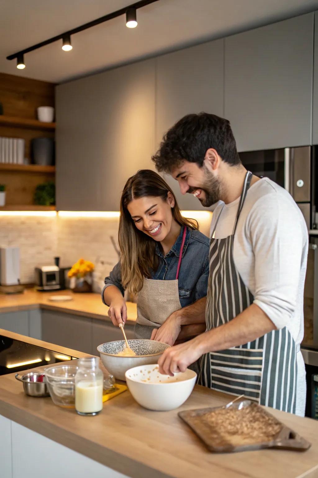 Collaborative cooking is a delightful method to bond through shared tasks.