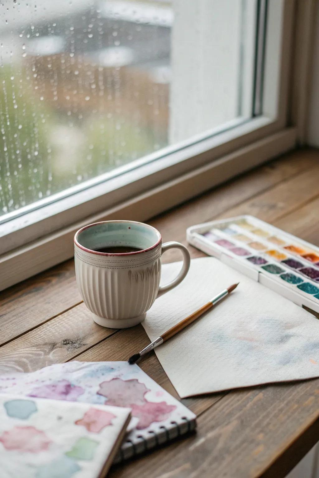 Discover your muse in the gentle collaboration between raindrops and aquarelle shades.