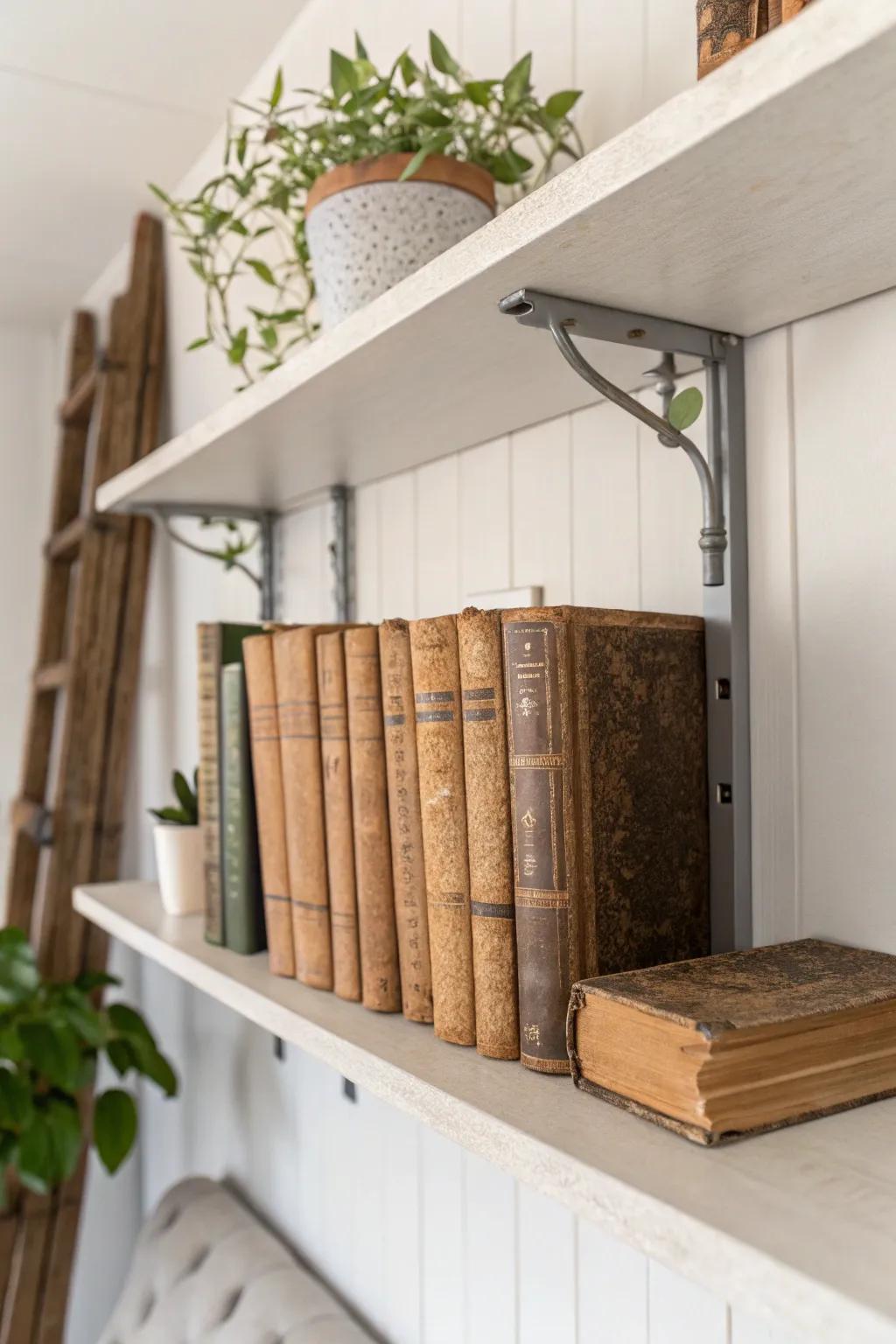 Transmute cherished tomes into quaint racks, bestowing a singular nuance of whimsy and refinement.