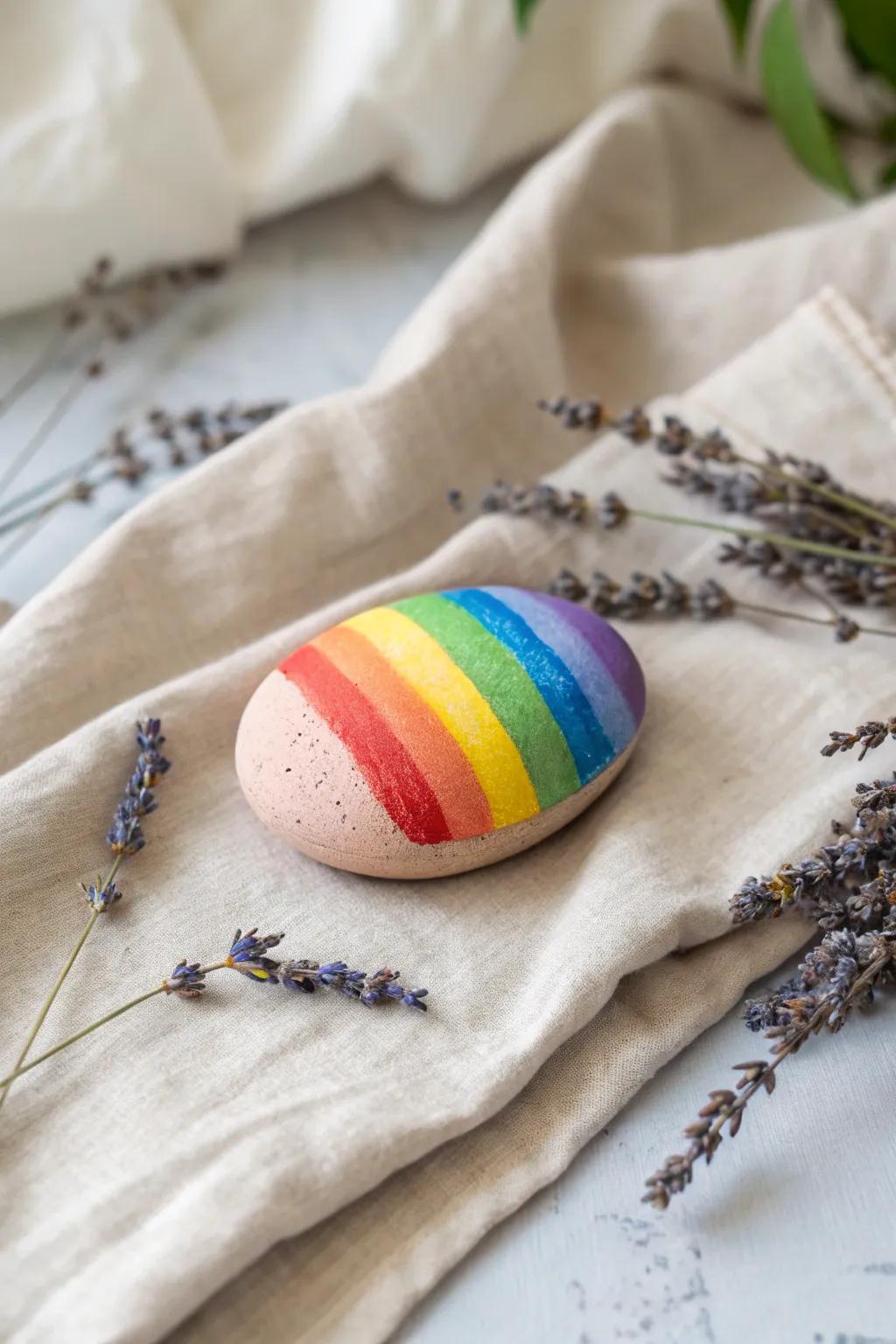 Introduce a burst of color to your day with delightful rainbow rocks!