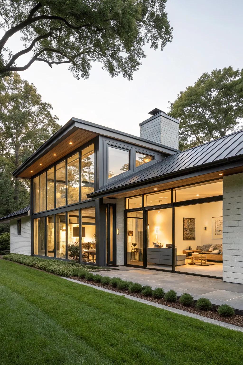 A streamlined lean-to roof introduction offering a modern flair.