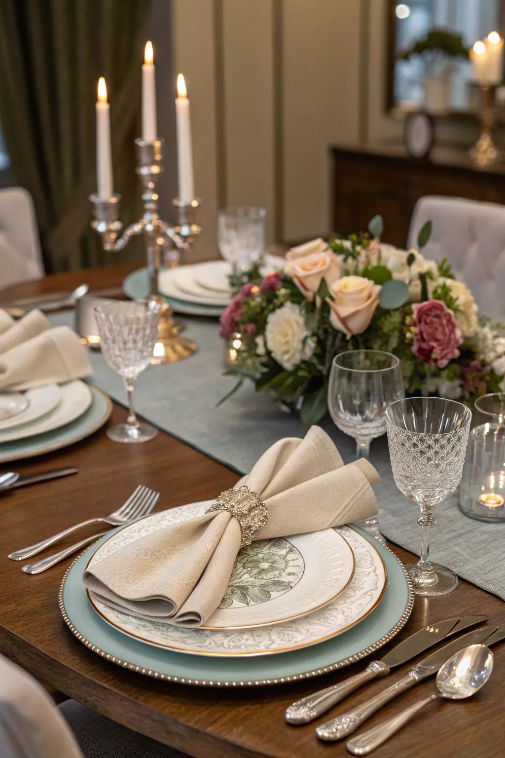 Sophisticated table settings enhancing the birthday dining experience.