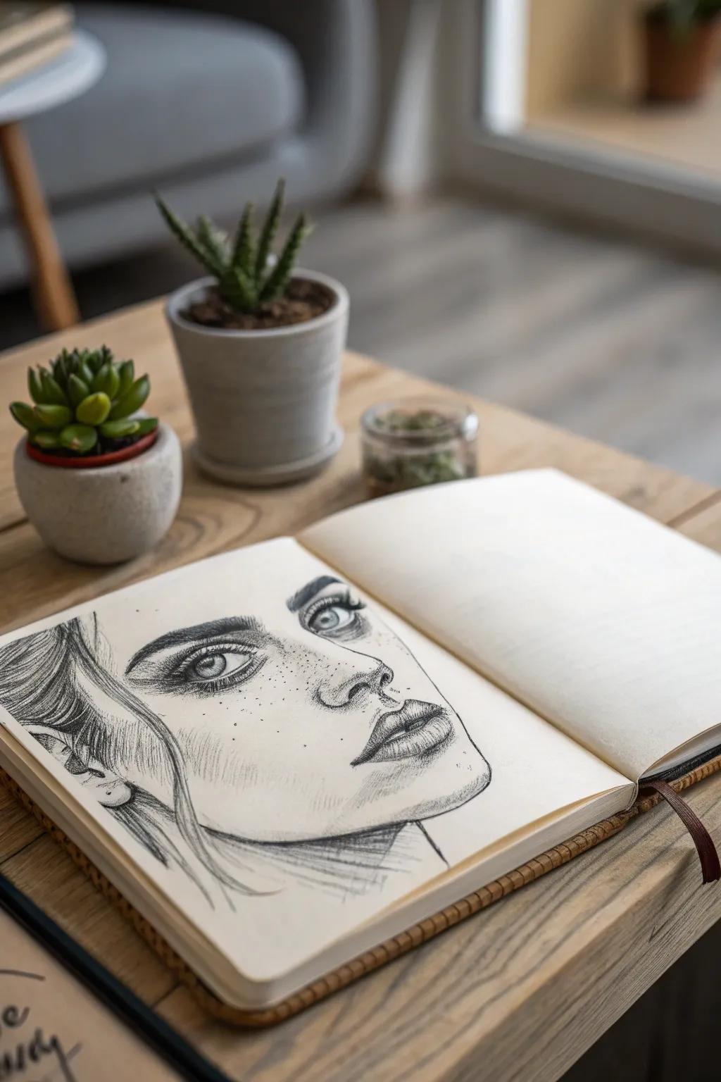 Embark on an exploration of emotional artistry with each stroke—where the eyes and lips speak volumes.
