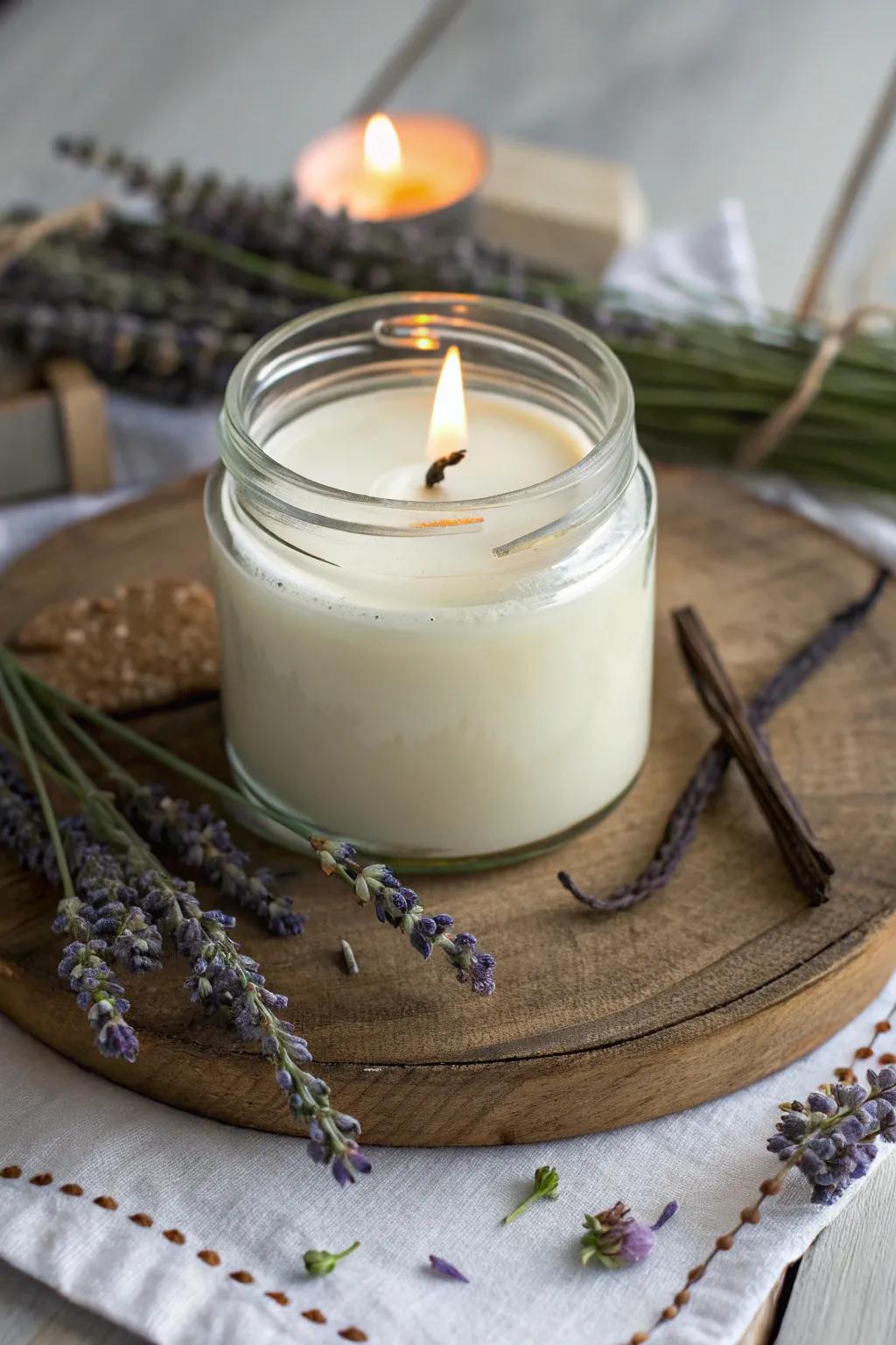 Bring a dash of calm to your occasions with bespoke lavender and vanilla waxes.