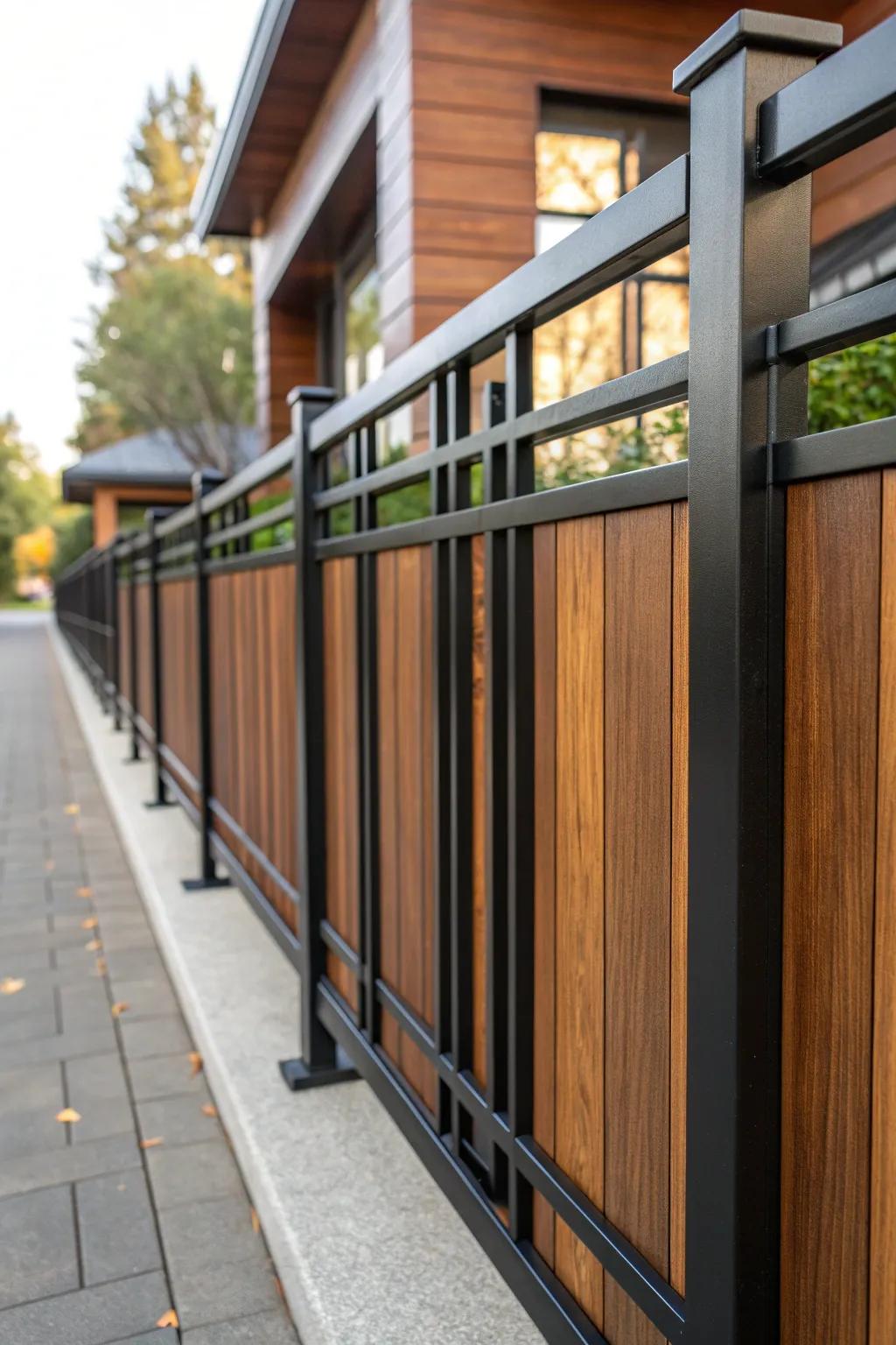 Craftsmanship at its finest: Where sleek metal meets warm wood.