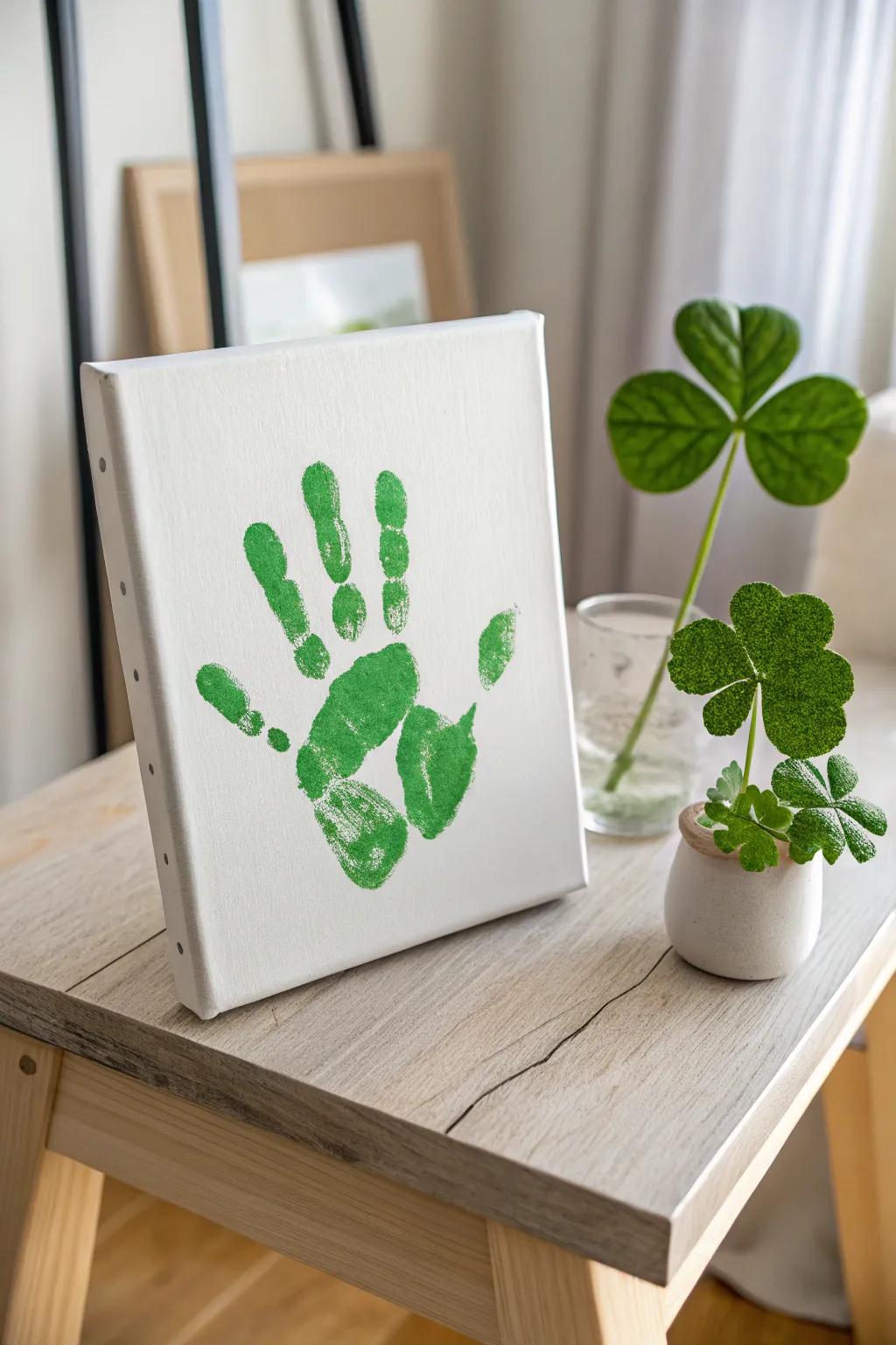 Cherish every small hand imprint through this captivating Trifoliate Artwork - a seamless combination involving ease and organic appeal!