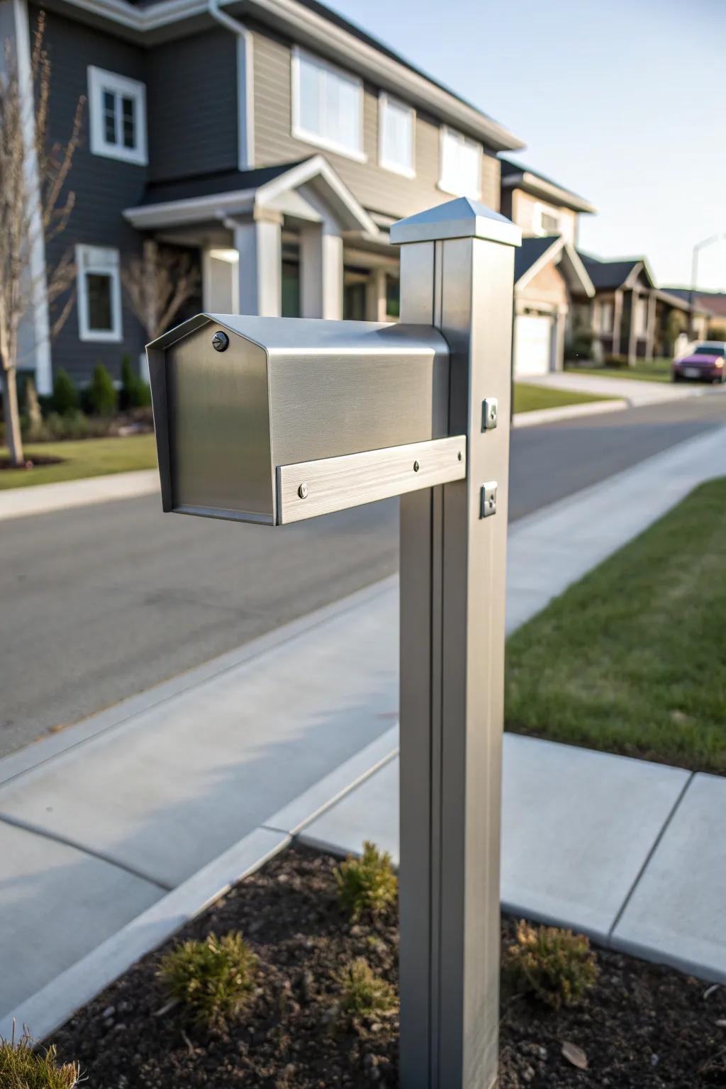 Embrace updated finesse with this refined aluminum mail receptacle column—where flair encounters fortitude.