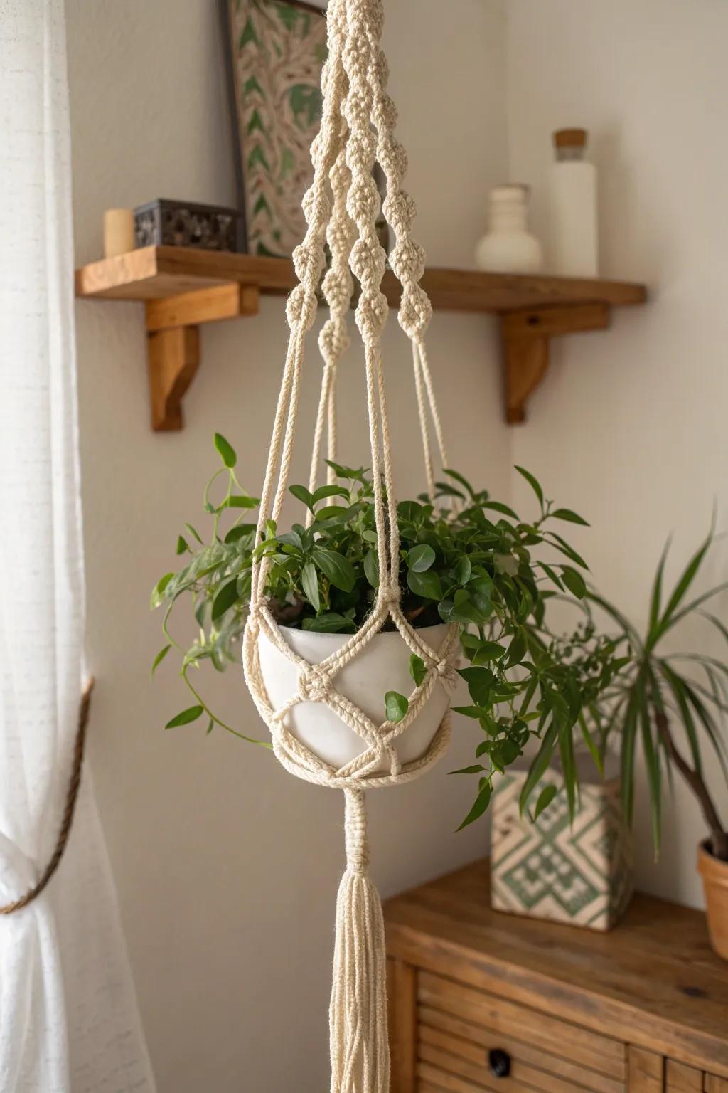 Refine your environment through the art of knotting – where simplicity converges with bohemian allure.