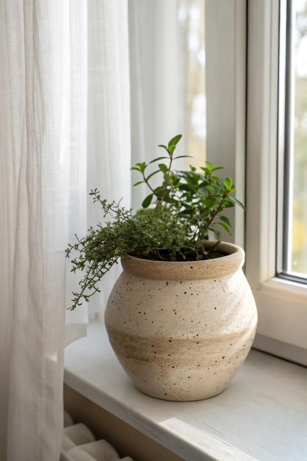 Embrace minimalism and artistry with handmade earthenware vessels for your plants. 🌿 Ideal for incorporating a personal aesthetic to any ledge!