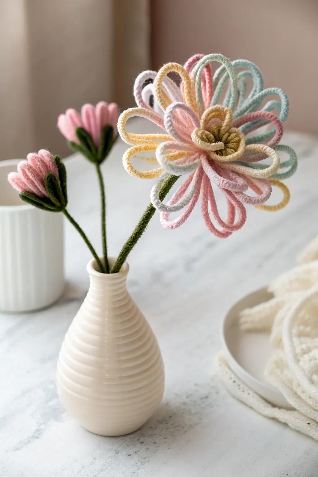 Spruce up your space with the lasting appeal of handmade flexible stick blooms. The ideal means to add a dash of undying allure.