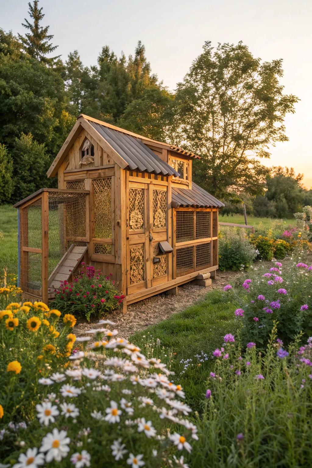 A peaceful turkey haven: where craftsmanship meets the splendor of nature.